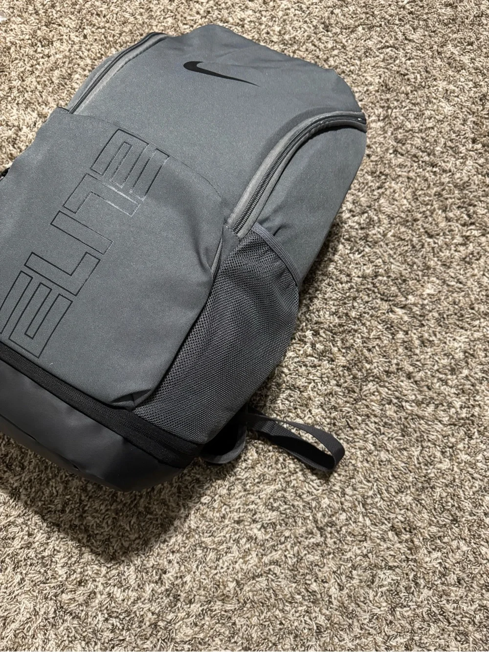Nike Gray and Black Elite Men's Backpack